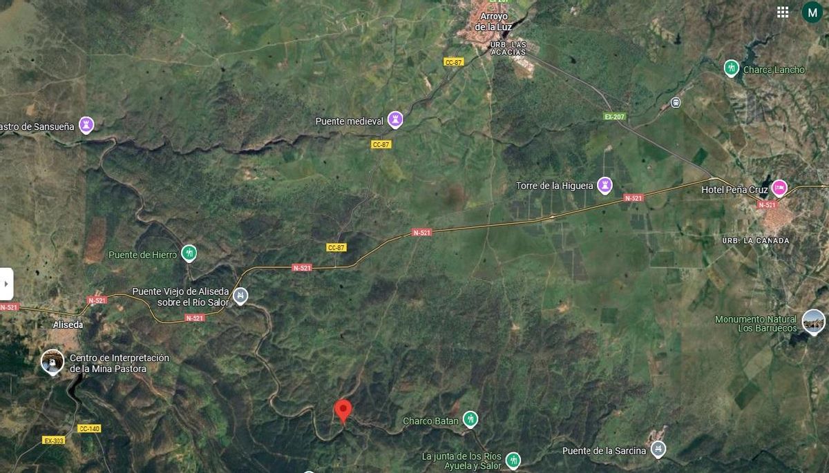 Ubicación en Google Maps de la finca Cuartos del Baño.