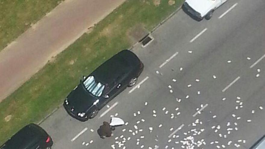 Dinero en la calle tras el atraco en Vigo // FdV