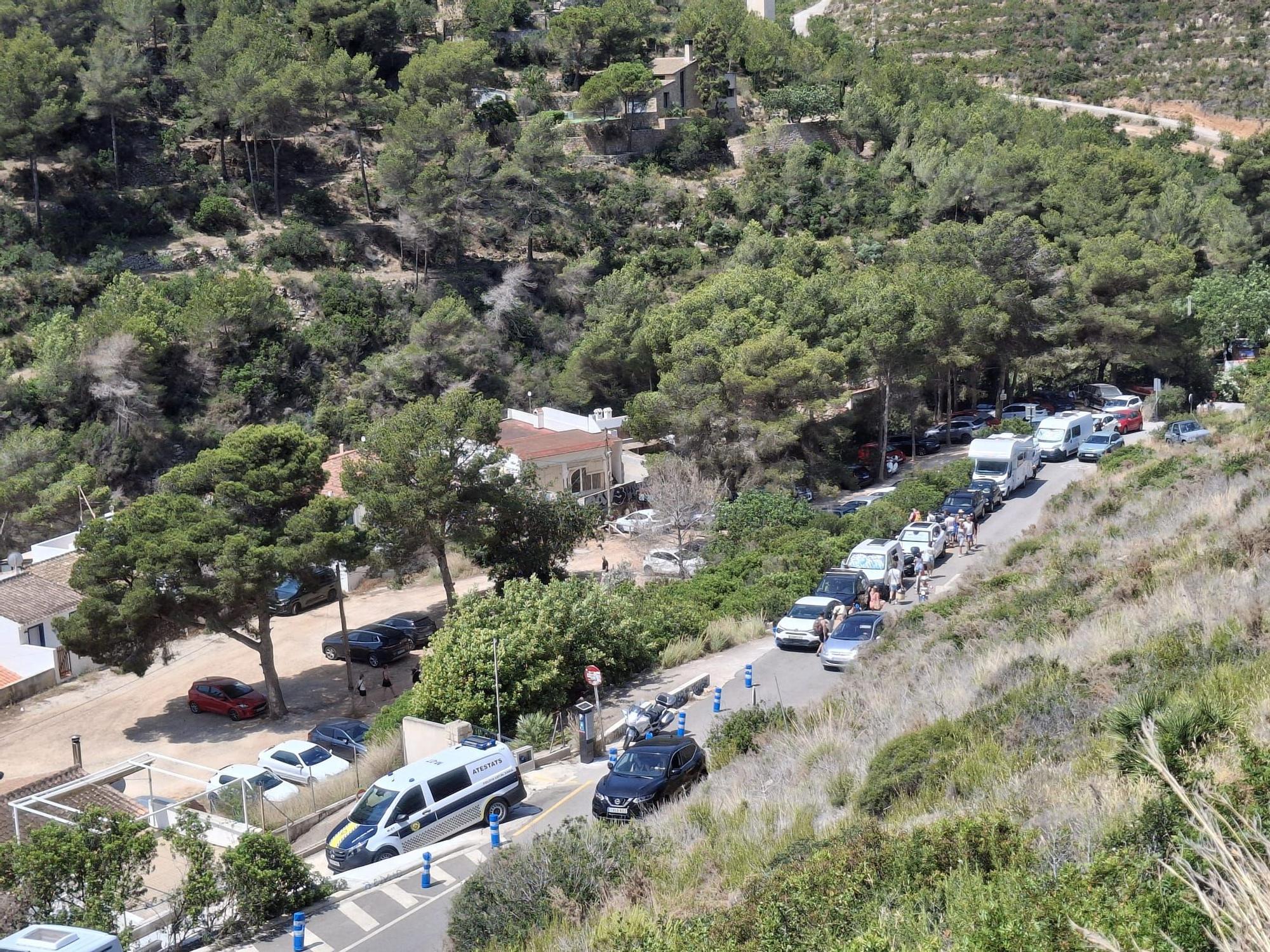 Llenazo y colapso en la Granadella de Xàbia (imágenes)
