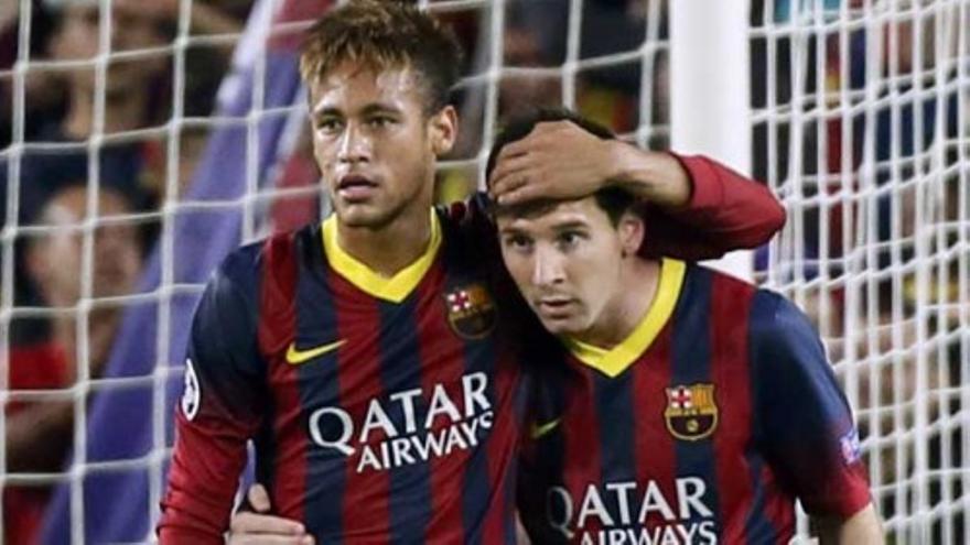 Messi y Neymar visitan un hospital