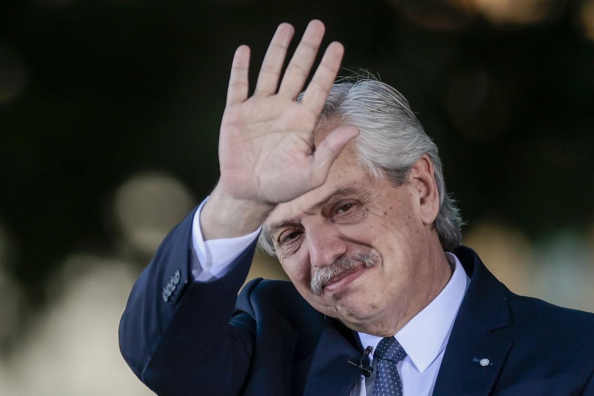 Alberto Fernández durante una ceremonia este miércoles 4 de enero.