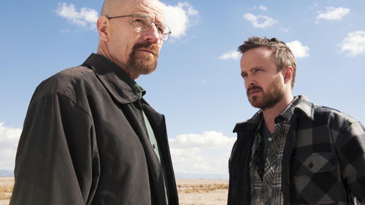 Bryan Cranston y Aaron Paul, en 'Breaking Bad'.