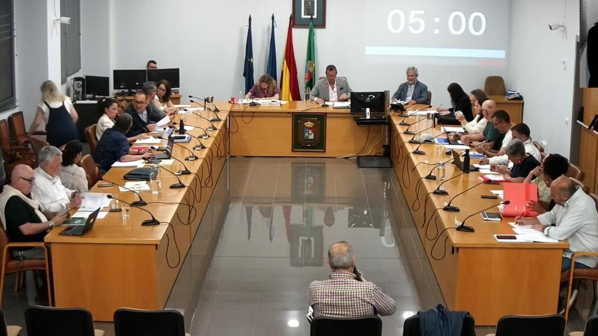 Un instante del pleno de Castrillón.