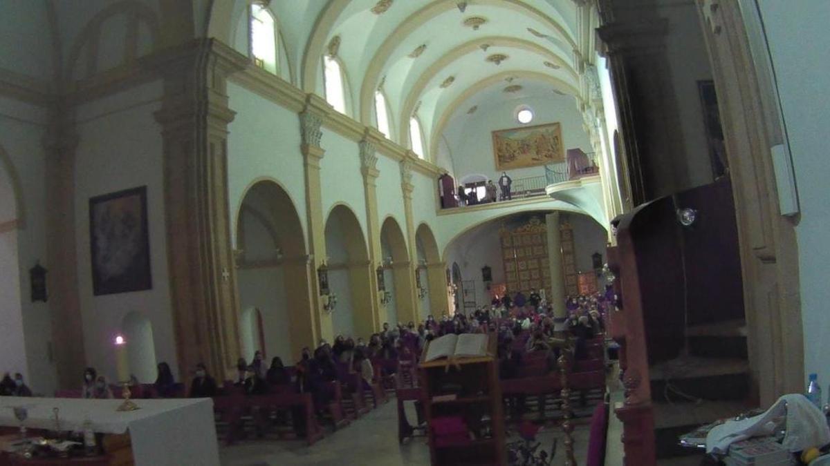 Interior de la iglesia de San Lázaro de Murcia, este sábado