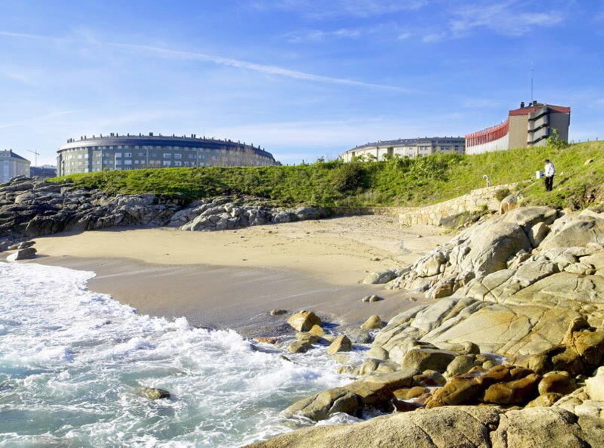 La playa dos Moros, en la ciudad de A Coruña