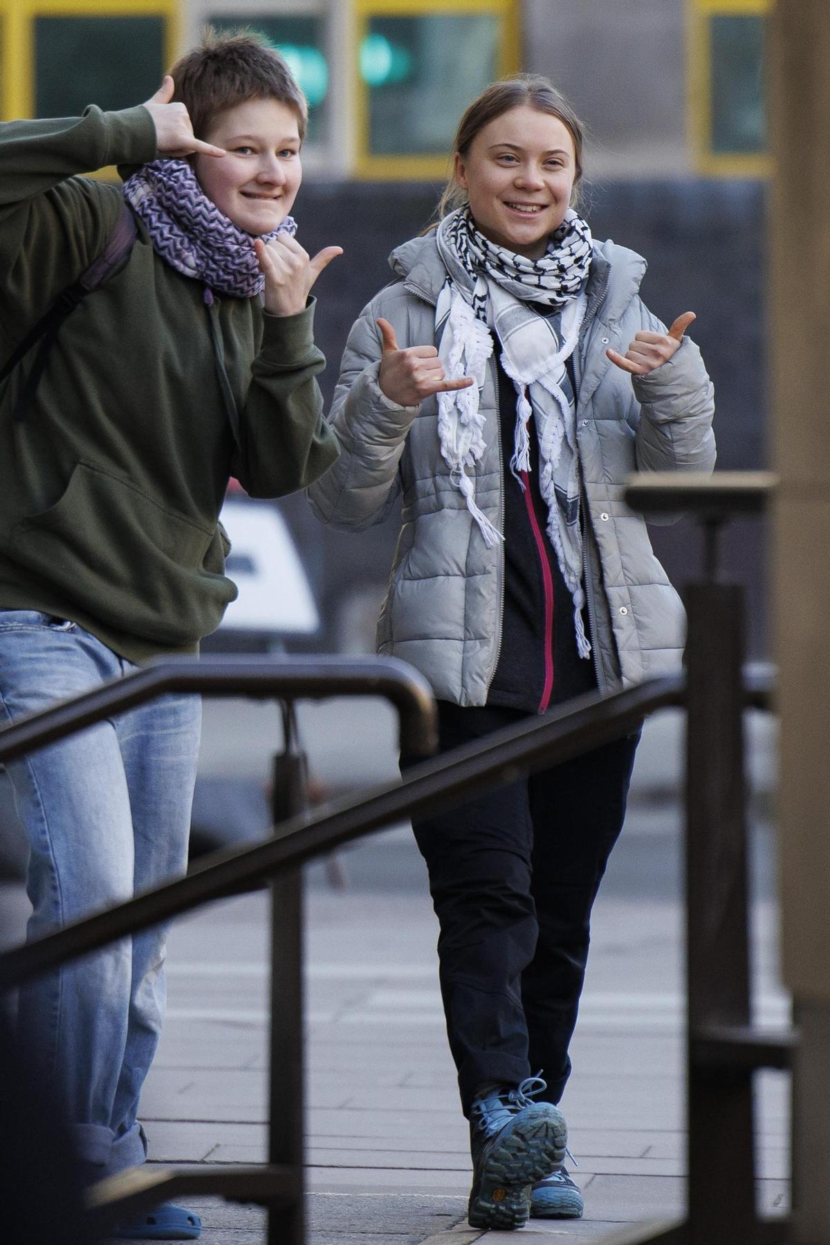 Greta Thunberg llega a su juicio en Londres