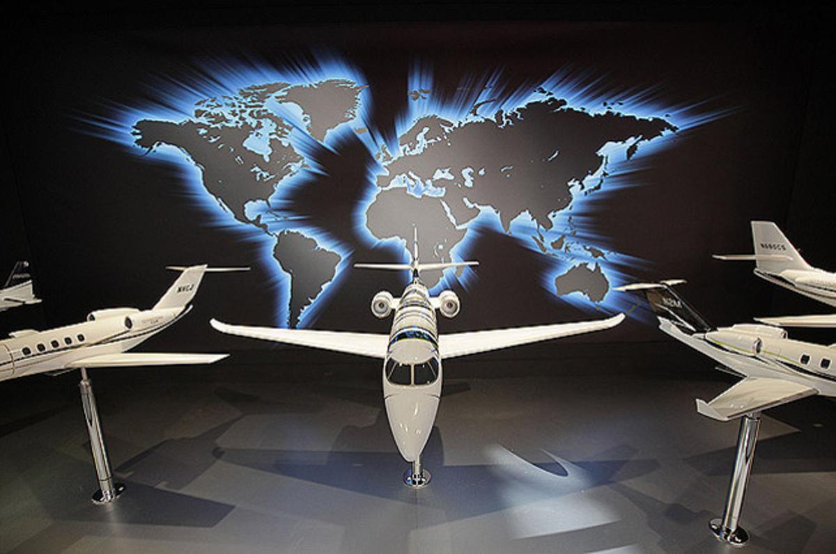 Diversos models d’aeronaus Citation de Cessna, en la fira d’aviació corporativa d’Europa, EBACE, a l’aeroport de Coitrin (Ginebra).