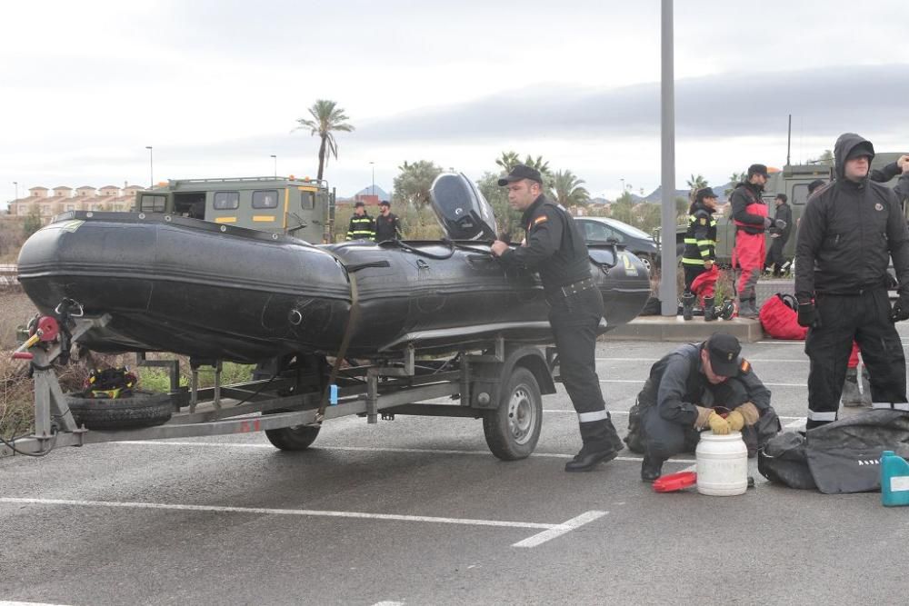 La UME monta su base en Los Alcázares para ayudar