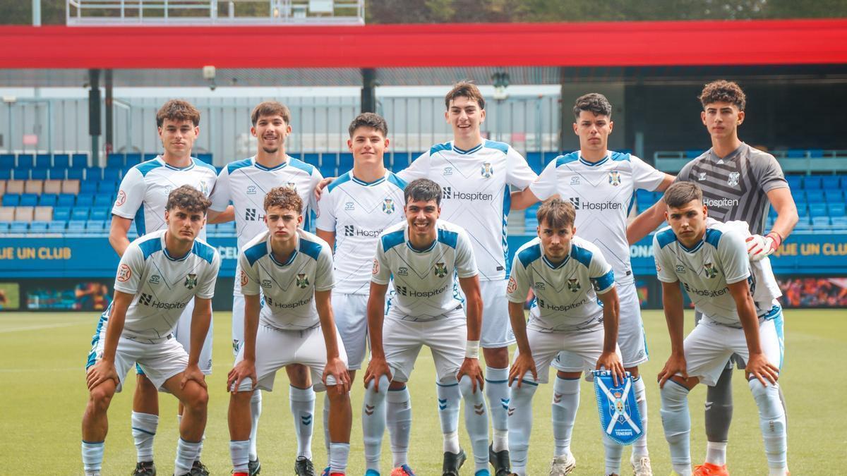 Once inicial del CD Tenerife en el Estadi Johan Cruyff.