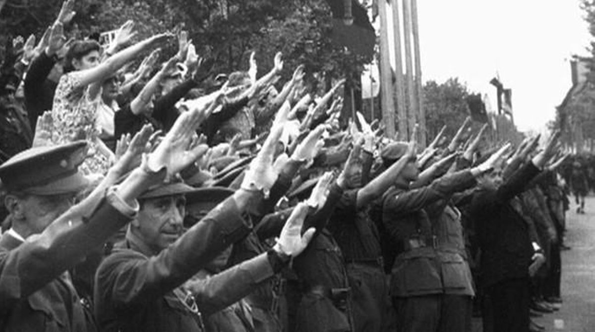 Imatge del reportatge de ’30 minuts’ ’Barcelona, any 39: arriba Franco’. Imatge del reportatge de ’30 minuts’ ’Barcelona, any 39: arriba Franco’.