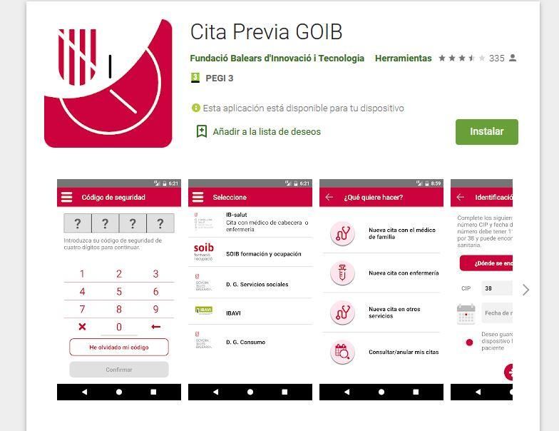 App 'Cita previa GOIB'