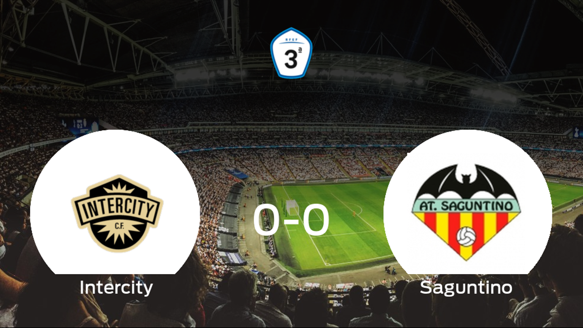 El CF Intercity y el At. Saguntino se reparten los puntos en un partido sin goles (0-0)