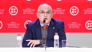 Archivo - Andreu Camps attend during the press conference of the Spanish Football Federation RFEF, offered by Andreu Camps, General Secretary of the RFEF, and Luis Medina Cantalejo, President of the Technical Committee of Referees of Spain, at Ciudad del