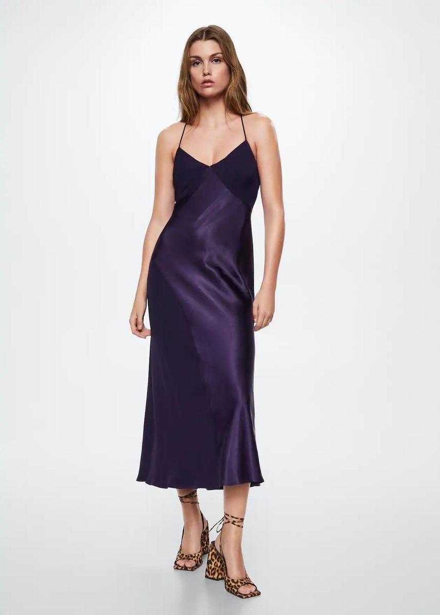 Vestido satinado de Mango