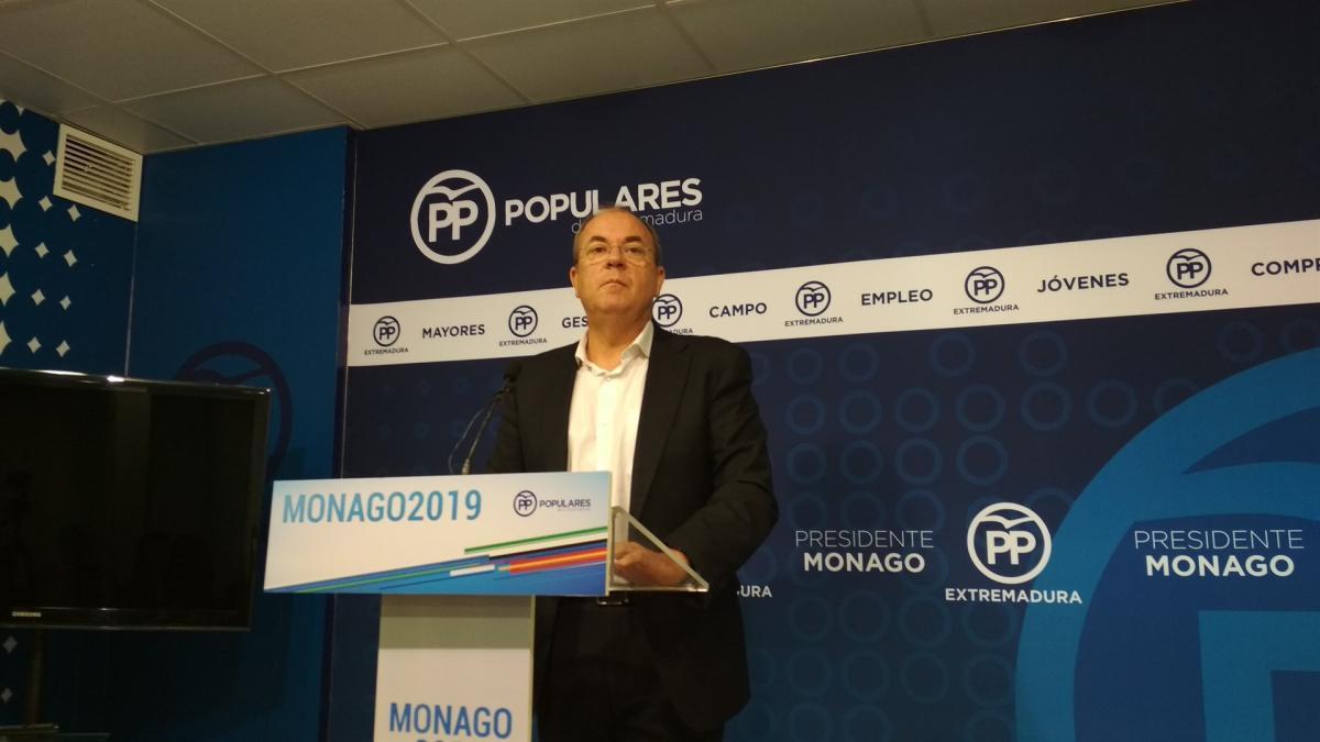 Monago anuncia que el PP abandona el Pacto por el Ferrocarril de Extremadura