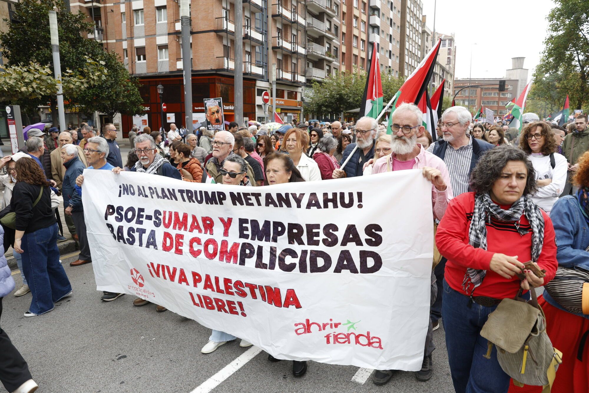 Manifestación a favor de Palestina.