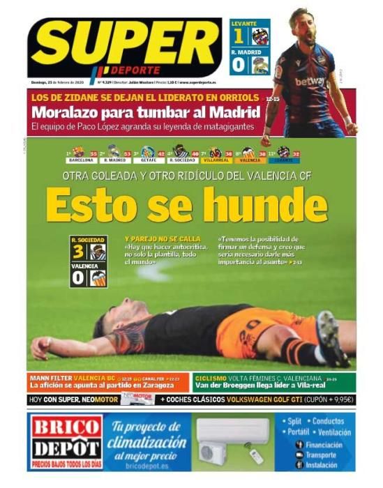 Portada SUPERDEPORTE domingo 23 febrero 2020