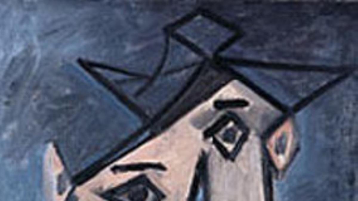 La obra de Picasso 'Cabeza de Mujer' que figura en el catálogo de la Galería Nacional de Atenas.