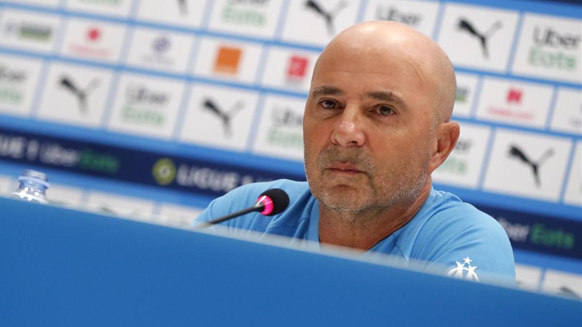 Jorge Sampaoli, durante su primera rueda de prensa