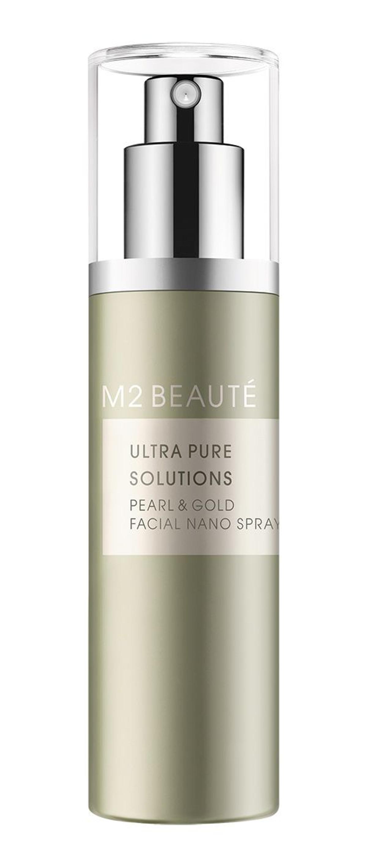 Facial Nano Spray Ultra Pure Solutions Pearl &amp; Gold, de M2 Beauté