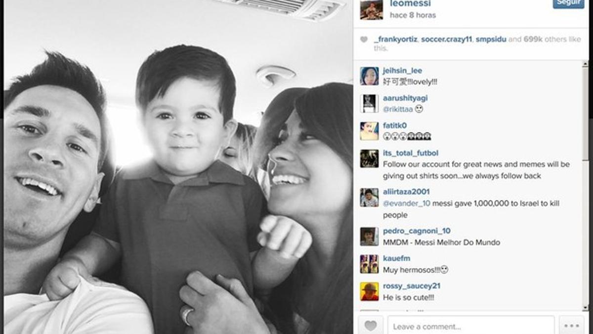 Messi recupera la alegría junto a su hijo Thiago