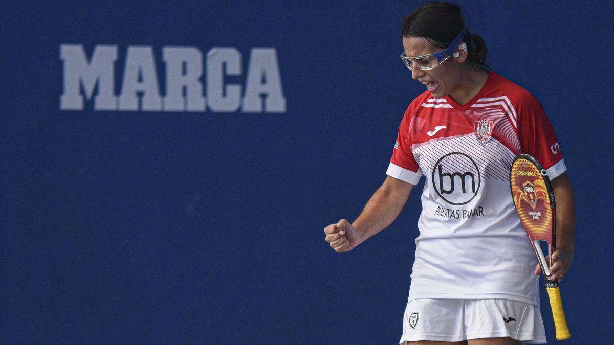 Lidia Simón, durante un partido.