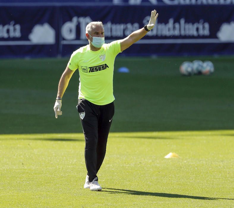 Primer entrenamiento de grupo del Málaga CF