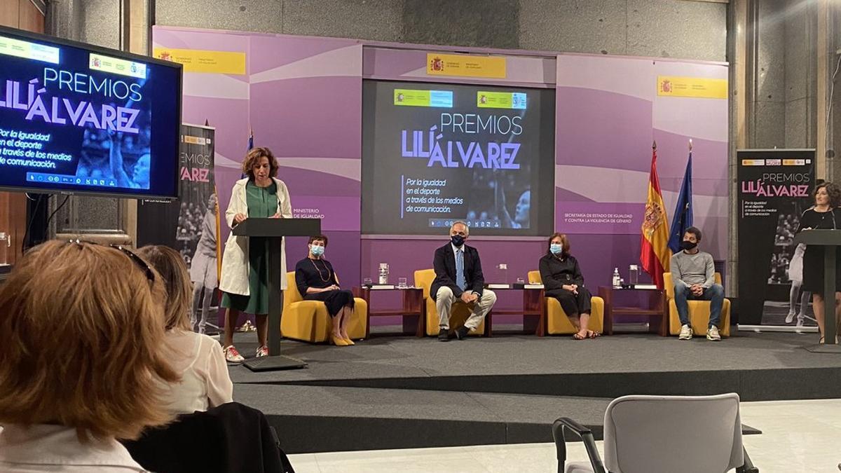 Irene Lozano, en la entrega de los Premios Lilí Álvarez de periodismo.