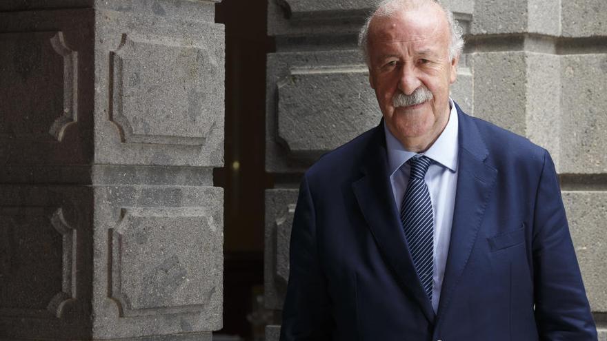 Vicente del Bosque, antes de la entrevista realizada en Las Palmas.