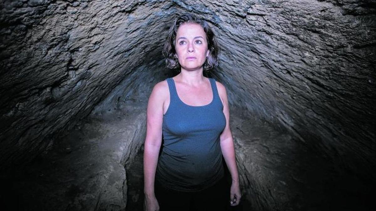 Aina de Cos, en una imagen de archivo en la cueva de Son Caulelles.