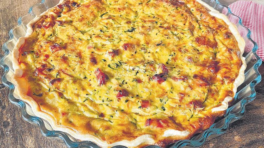 Gastronomía de guerra en Ibiza: Quiche de calabacín y bacon