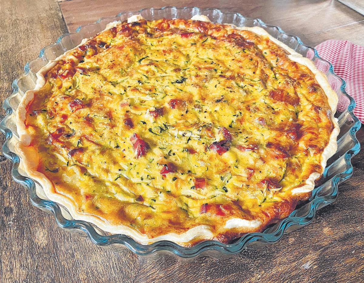 quiche de calabacíny bacon