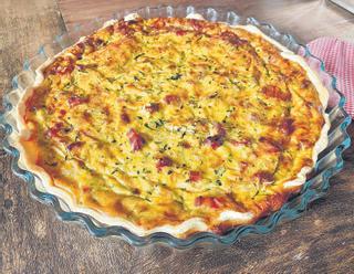 Gastronomía de guerra en Ibiza: Quiche de calabacín y bacon