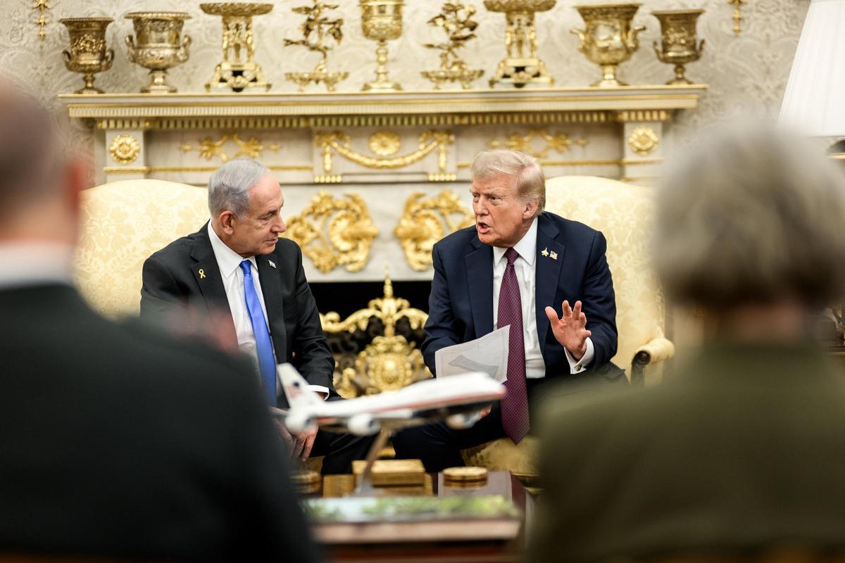 El president nord-americà, Donald Trump, i el primer ministre israelià, Benjamin Netanyahu, durant una reunió recent a la Casa Blanca a finals de setembre