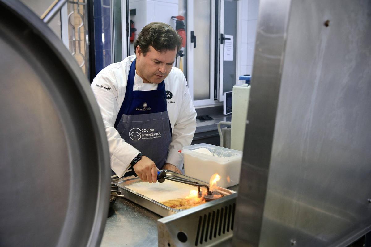 Marcos Morán, en la Cocina Económica
