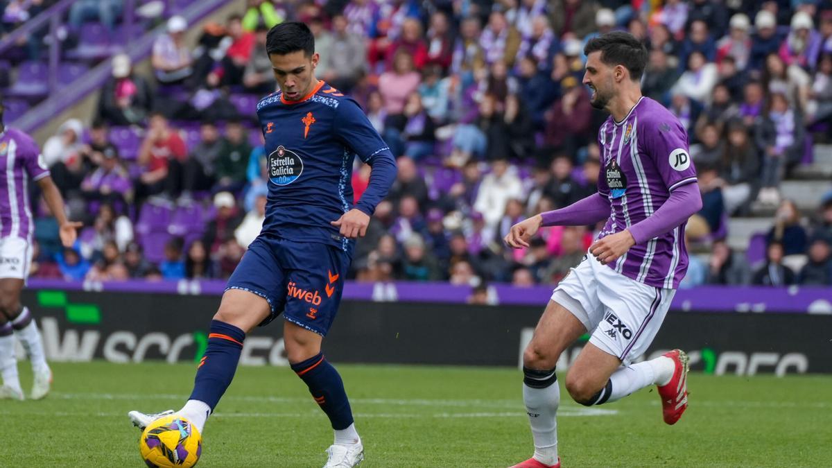 Hugo Sotelo en un partido frente al Valladolid.