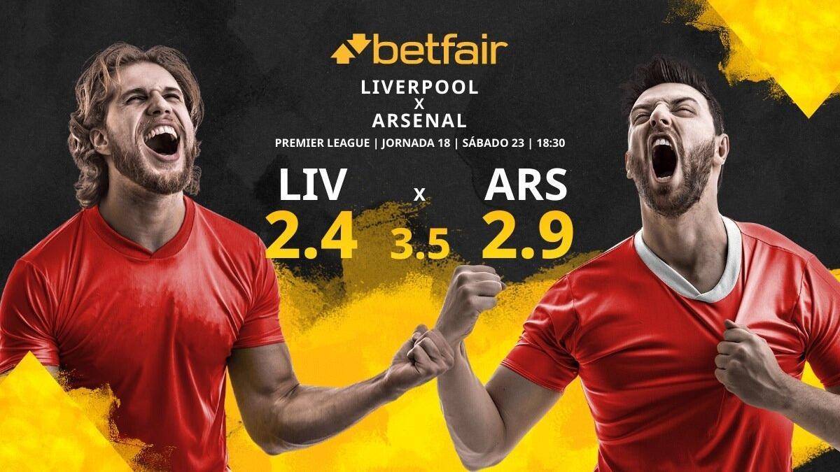 Liverpool FC vs. Arsenal FC: horario, TV, estadísticas, clasificación y pronósticos