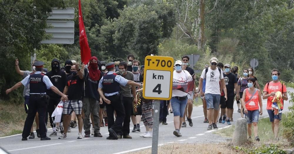 Protestes en contra de la visita dels reis a Catalunya