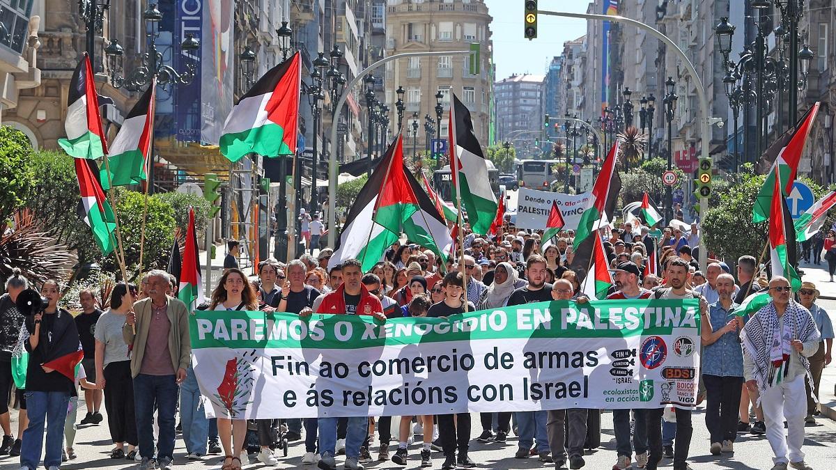 Una manifestación en favor de Palestina, en abril del año paado