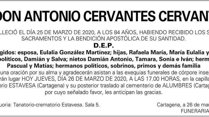 D. Antonio Cervantes Cervantes