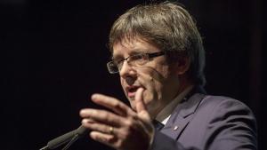 El ’president’ de la Generalitat, Carles Puigdemont, en un acto en Girona.