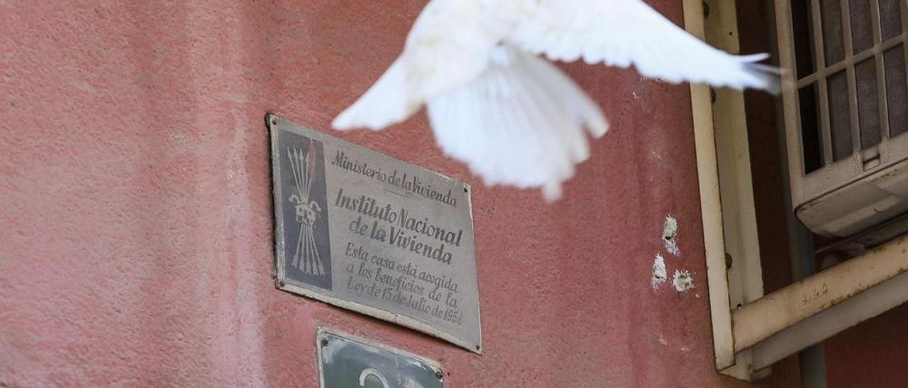 Yugos y flechas franquistas en Alicante.