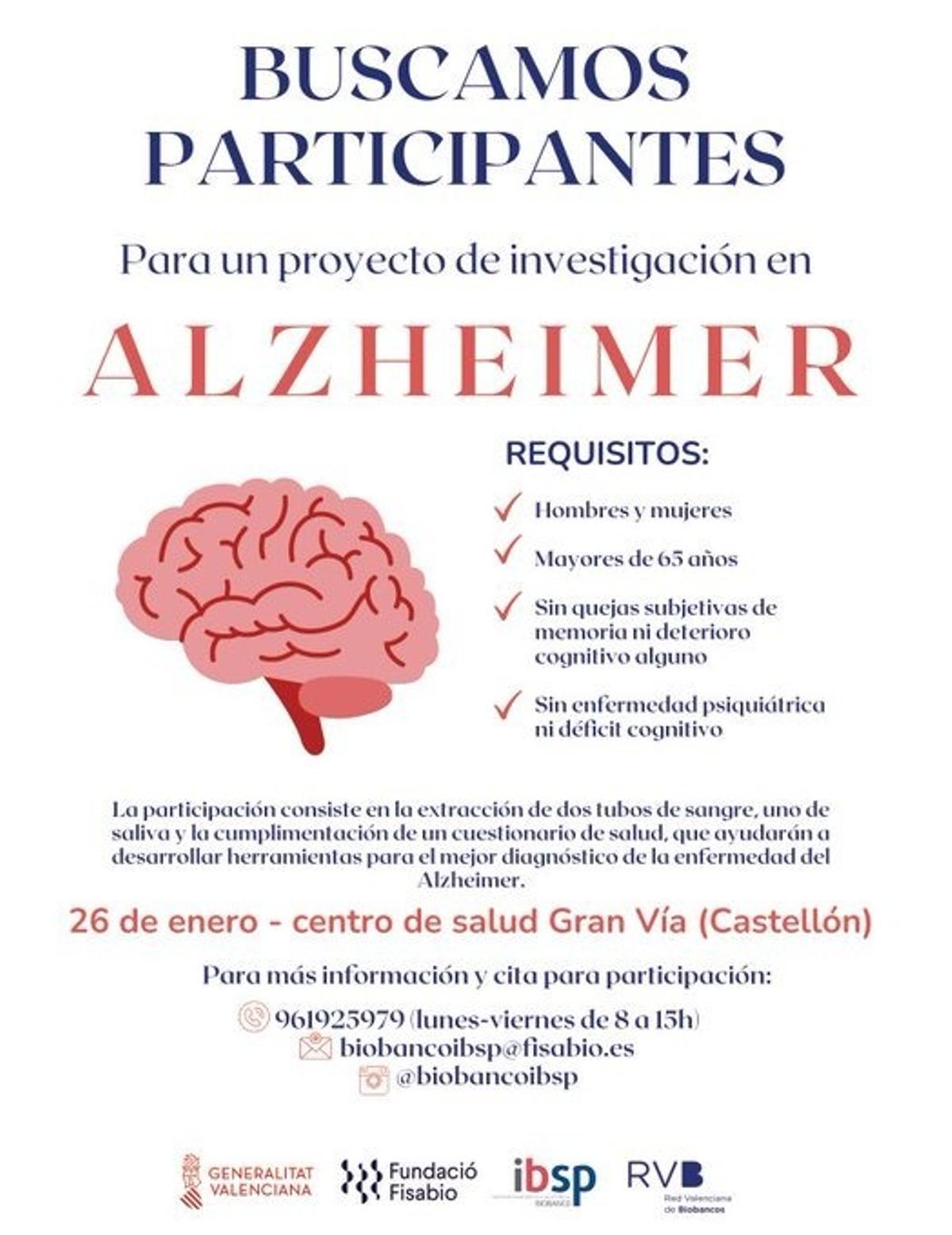 Proyecto de investigación anuncio para buscar voluntarios