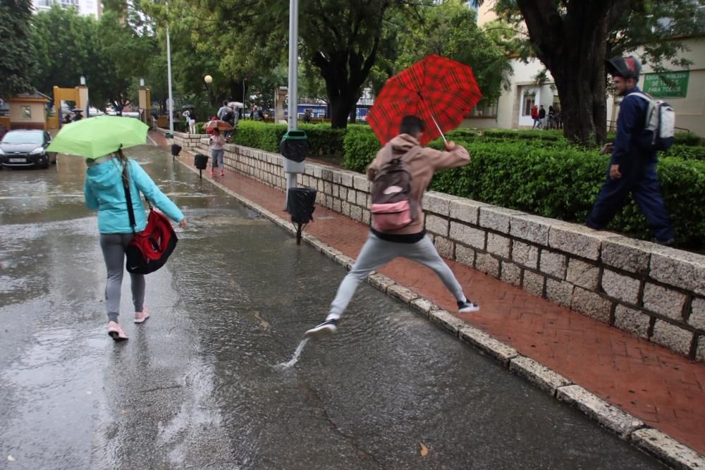 Lluvia en Málaga.