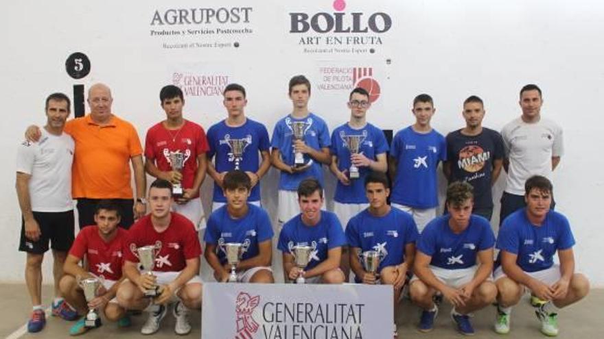 Cuadro final de los ganadores, los subcampeones y los terceros.