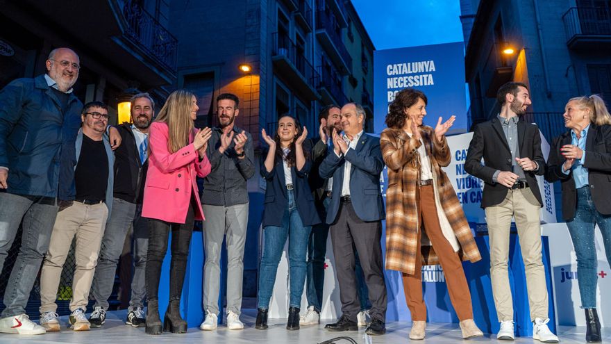 El míting central de campanya de Junts a Manresa, en fotos