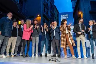 El míting central de campanya de Junts a Manresa, en fotos