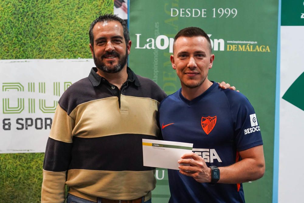 Entrega de los premios a los ganadores del V Torneo de Pádel de La Opinión de Málaga.