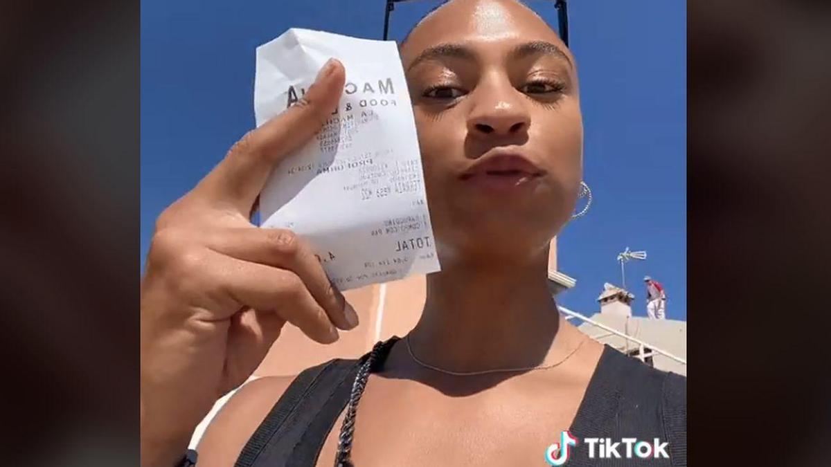 Melissa Essie alucina en TikTok por el precio de su almuerzo en España