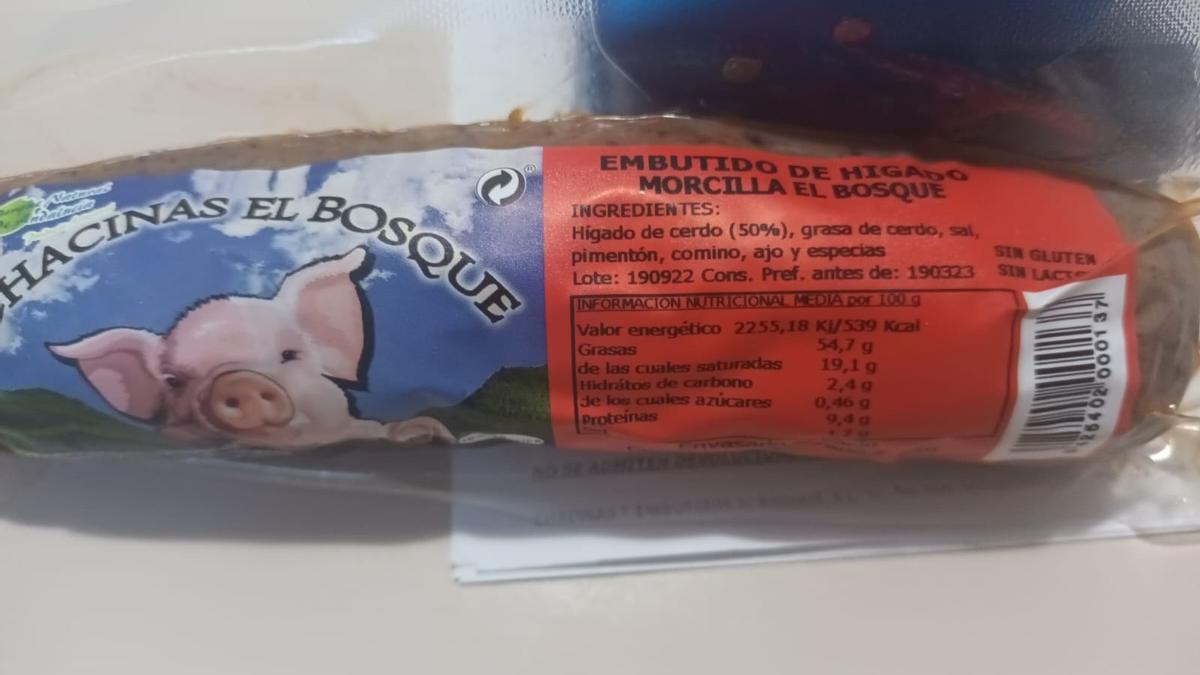 Morcilla que se ha retirado al contener listeria.